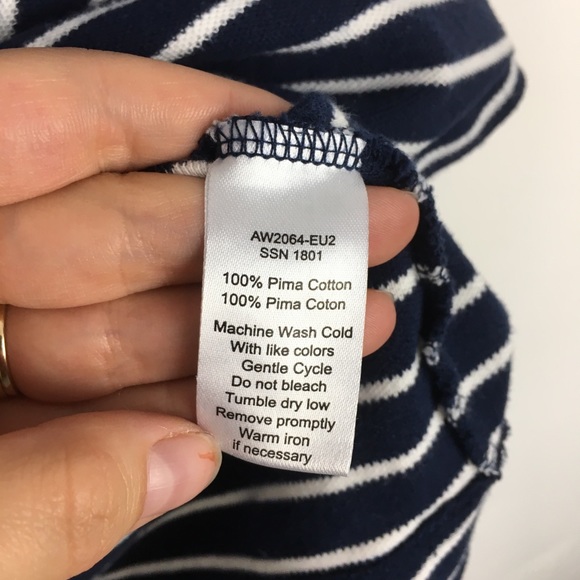 ATM cotton striped v neck tunic shift dress - Picture 7 of 7